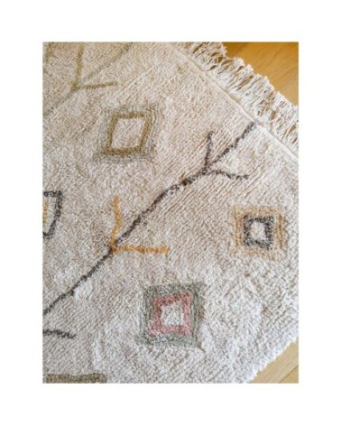 Tapis coton lavable terre 170x240cm