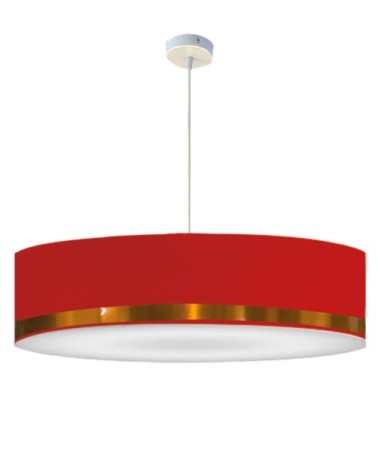 Suspension Jonc Rouge et Cuivre Ø 65 x H 25