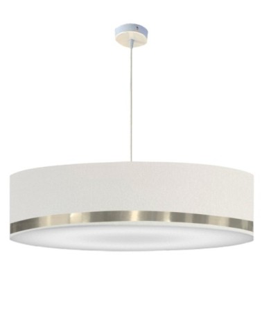 Suspension Jonc Blanc et aluminium Ø 65 x H 25