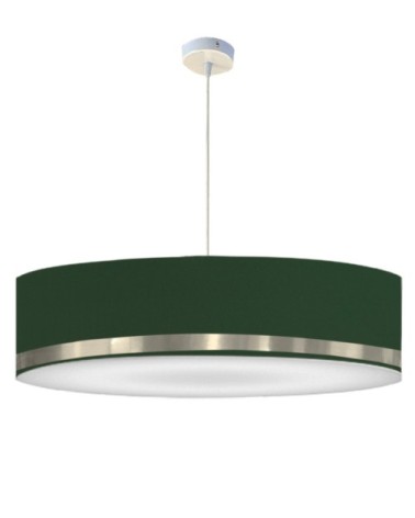 Suspension Jonc Vert et Aluminium Ø 65 x H 25