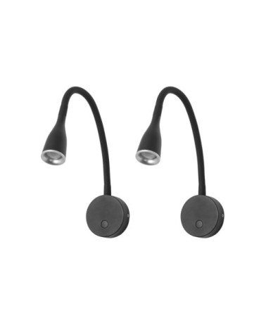Applique / Liseuse LED (2 pièces) 3,8W Noir