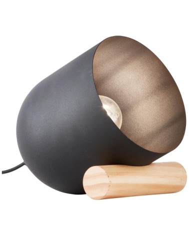 Lampe de table en métal noir