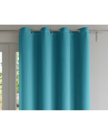 Paire de rideaux 135x260 en coton bleu orage