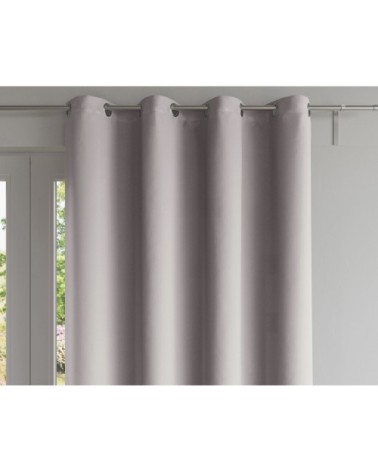 Paire de rideaux 135x180 en coton gris perle