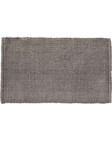 Tapis de bain en polycoton uni taupe 50x80cm