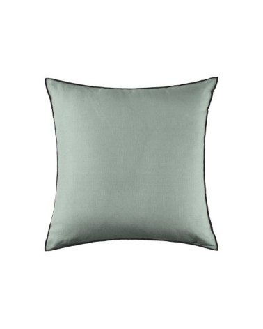 Housse de coussin en lin vert 50x50 cm