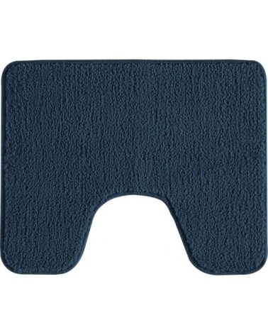 Tapis de toilette en polyester uni marine 50x40cm