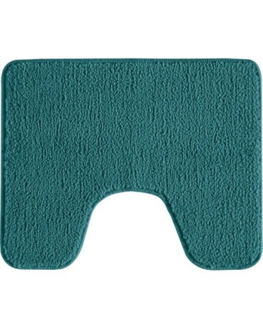 Tapis de toilette en polyester uni bleu paon 50x40cm