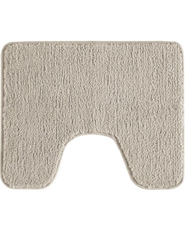 Tapis de toilette en polyester uni ecru 50x40cm