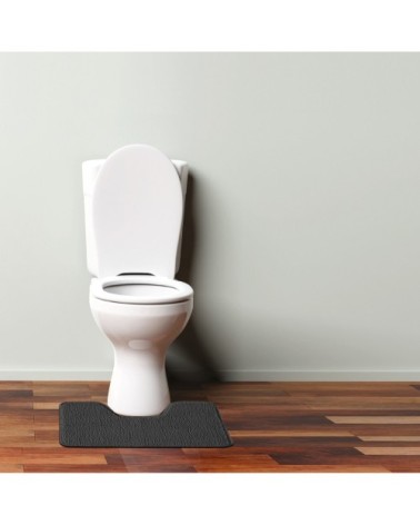 Tapis de toilette en polyester uni chocolat 50x40cm