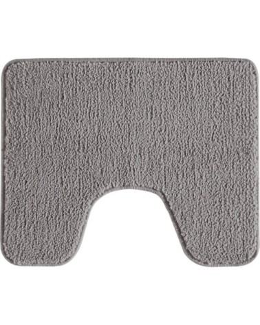 Tapis de toilette en polyester uni gris 50x40cm