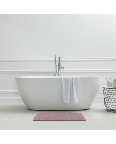 Tapis de bain en polyester uni parme 50x80cm