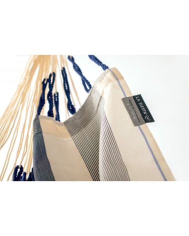 Chaise-hamac comfort en tissu bleu clair