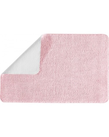 Tapis de bain en polyester uni rose 50x80cm
