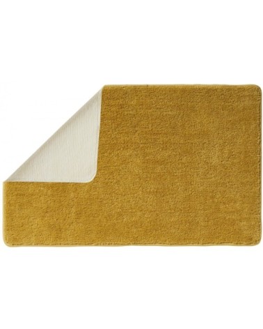 Tapis de bain en polyester uni miel 50x80cm