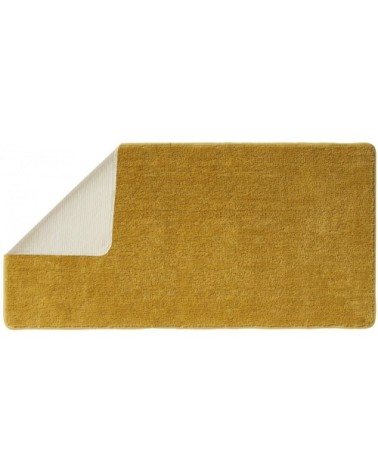 Tapis de bain en polyester uni miel 60x120cm