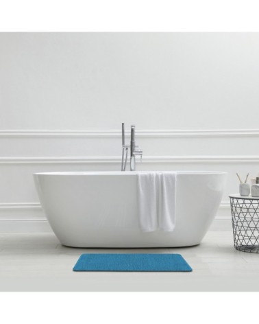 Tapis de bain en polyester uni pacifique 50x80cm