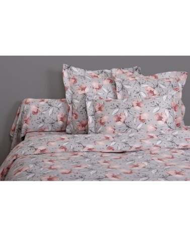 Parure de lit 3 pc en satin de coton 260x240cm+ 2TO 63x63cm imprimé