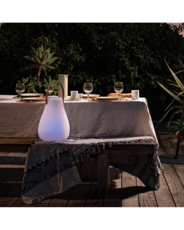 Objet lumineux extérieur en plastique_synthetic blanc