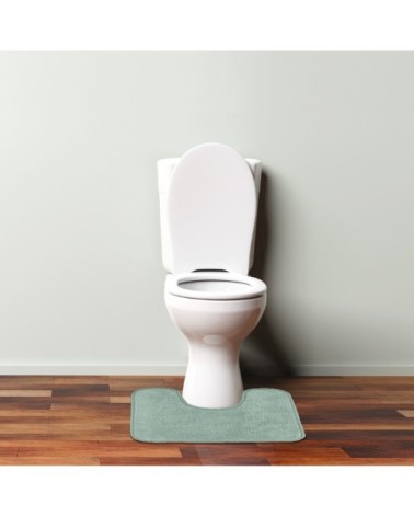 Tapis de toilette en polyester uni tilleul 50x40cm