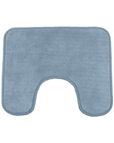 Tapis de toilette en polyester uni céleste 50x40cm