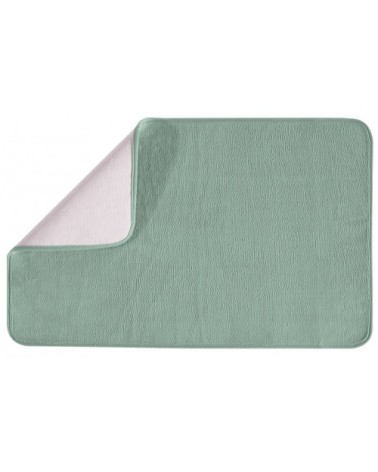 Tapis de bain en polyester uni tilleul 50x80cm