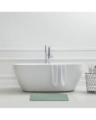 Tapis de bain en polyester uni tilleul 50x80cm