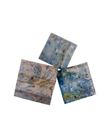 Set de 3 tables basses design effet marbre gris