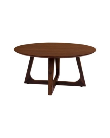 Table basse ronde en bois mélangé 75cm