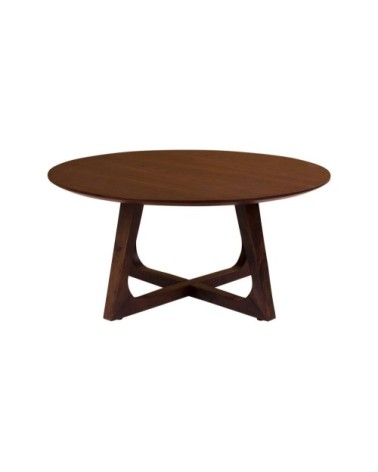 Table basse ronde en bois mélangé 75cm