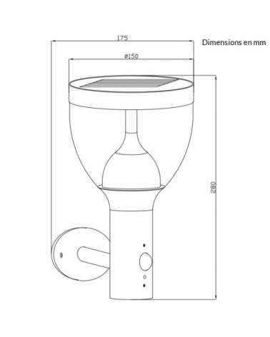 Applique extérieur en métal anthracite