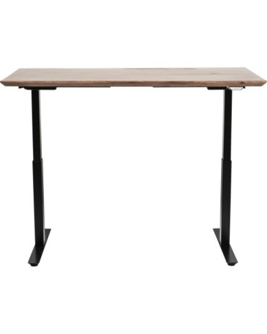 Bureau réglable assis-debout en acacia et acier noir L160