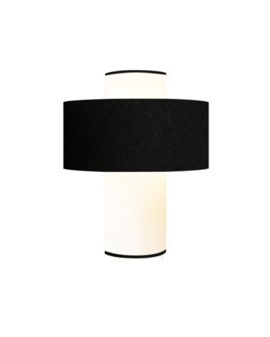 Lampe à poser Noir en Tissus Percaline Ø 35 x H 45