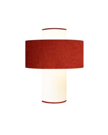 Lampe à poser Rouge en Tissus Percaline Ø 35 x H 45
