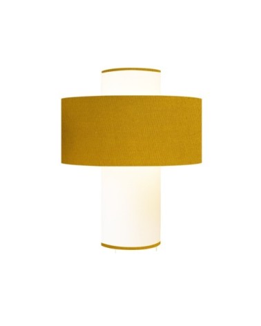 Lampe à poser Jaune Moutarde en Tissus Percaline Ø 35 x H 45