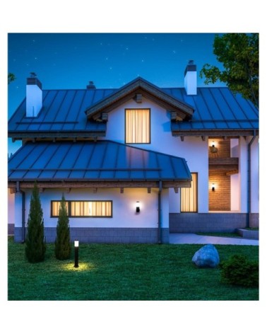 Lampe Murale Style Moderne Polycarbonate Noir 11x13x29 CM