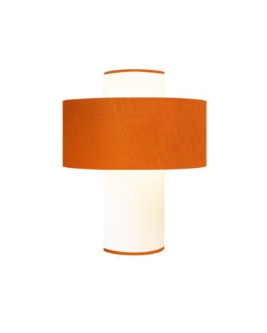 Lampe à poser Orange en Tissus Percaline Ø 35 x H 45