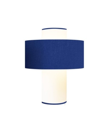 Lampe à poser Bleu en Tissus Percaline Ø 35 x H 45
