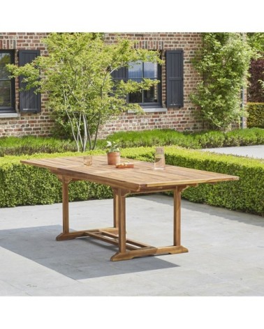Table de jardin extensible en teck huilé 8/10 places