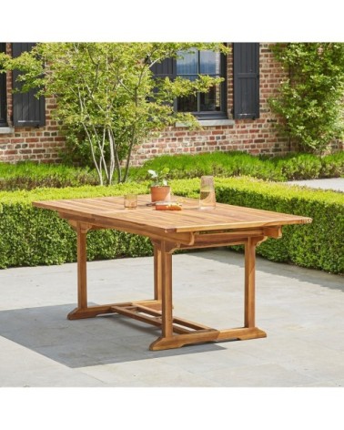 Table de jardin extensible en teck huilé 8/10 places
