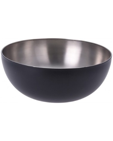 Bol préparation mélangeur inox noir cul de poule D24cm