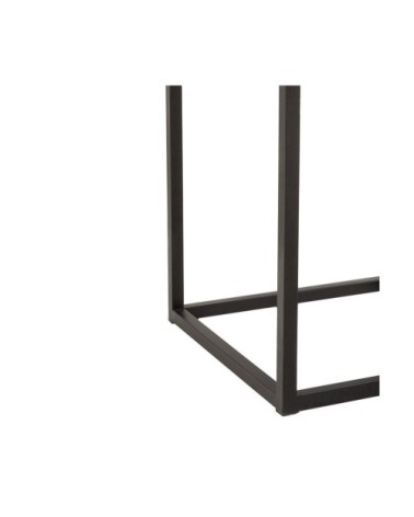 Lot de 2 tables d'appoint carrées en métal