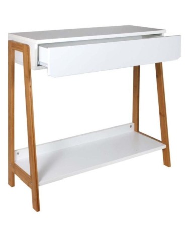 Console scandinave en bois avec tiroir ida