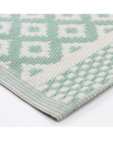 Tapis d'extérieur motifs géométriques vert 180x240