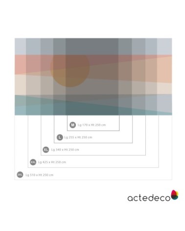 Papier peint panoramique dune 255 x 250  orange