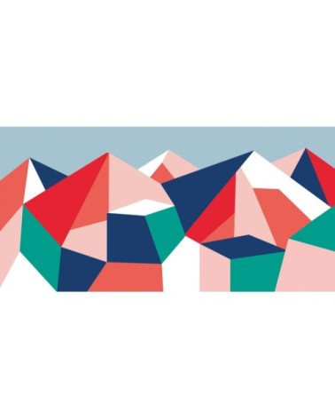 Papier peint panoramique le grand paradis   rouge