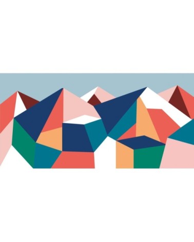 Papier peint panoramique le grand paradis   bleu