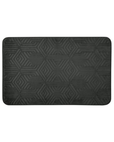 Tapis de bain mousse mémoire de forme en polyester anthracite 50x80cm