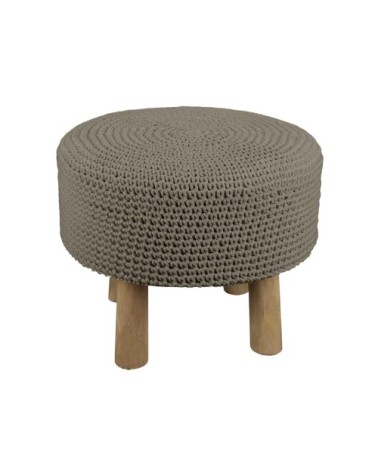 Tabouret en macramé  mastic