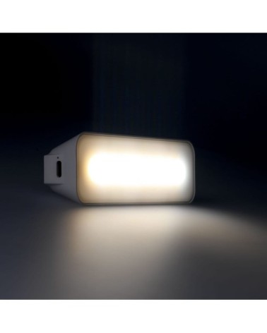 Lampe LED avec Batterie Portable Blanc 13x2x4 CM